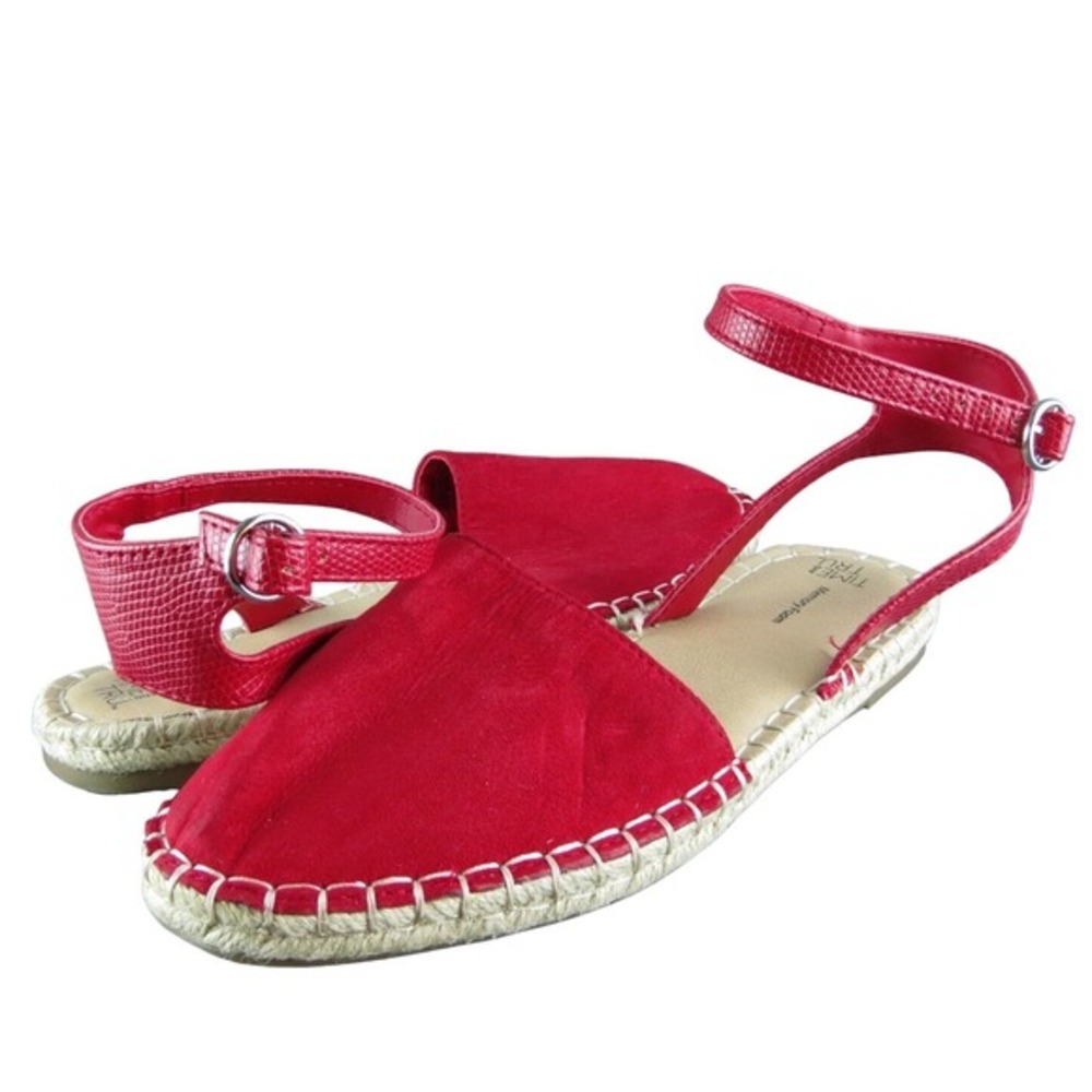 Time And Tru Women's ‎ Ankle Strap Red Synthetic Size 10M Gently Used 2025